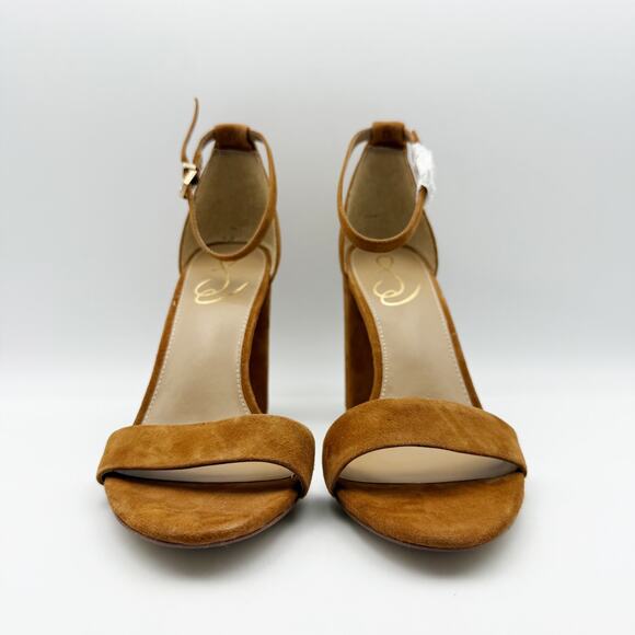 Sam Edelman Womens Yaro Ankle Strap Sandal Heel Size US 8.5 Brown Suede NIB - Picture 8 of 12